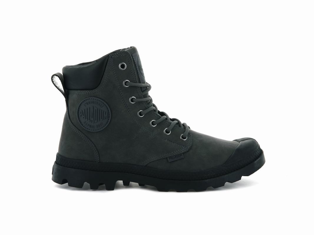 Palladium Pampa Cuff Wp Lux Herren Stiefel Wasserdicht Schwarz ||326195-RYM||